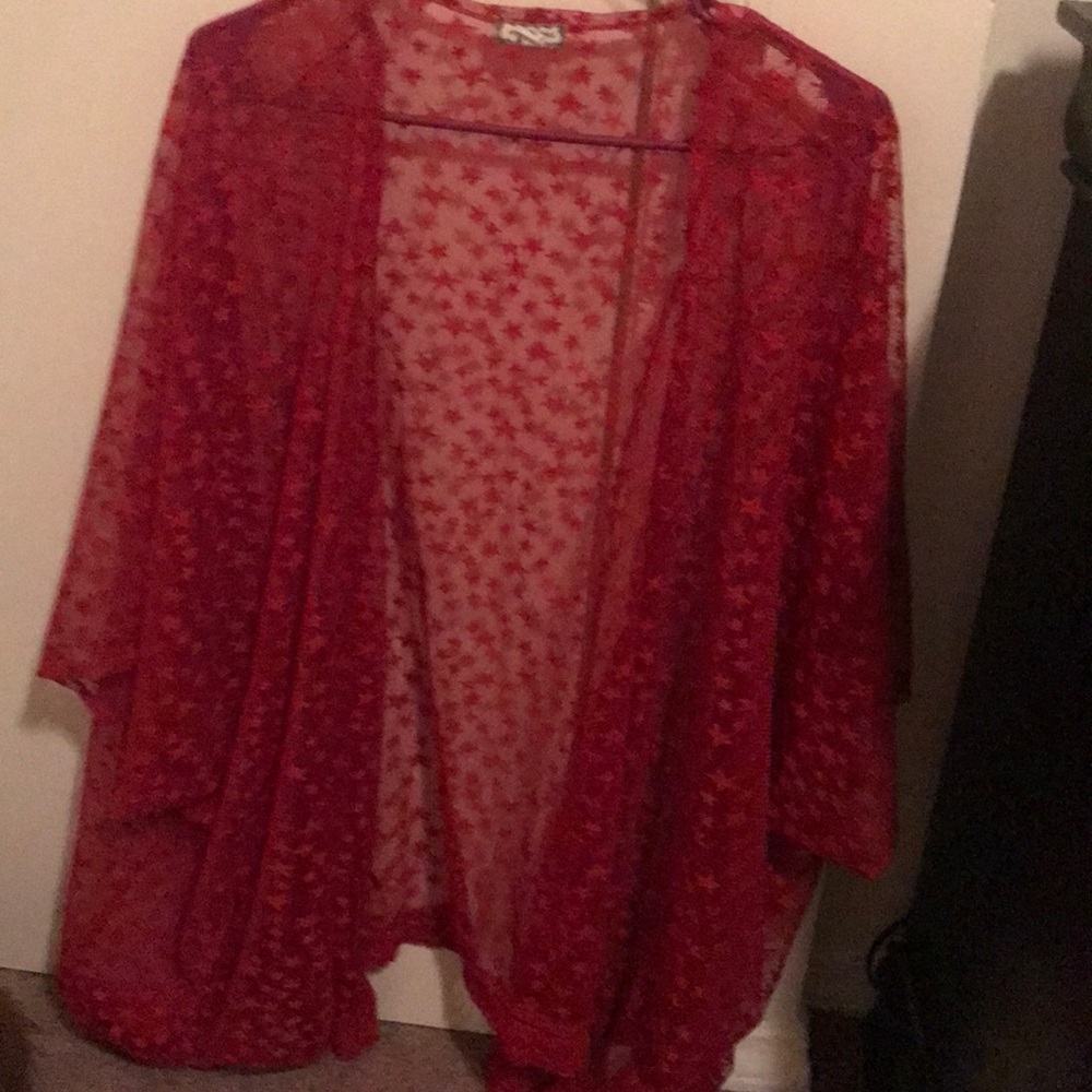 Red with stars coverup